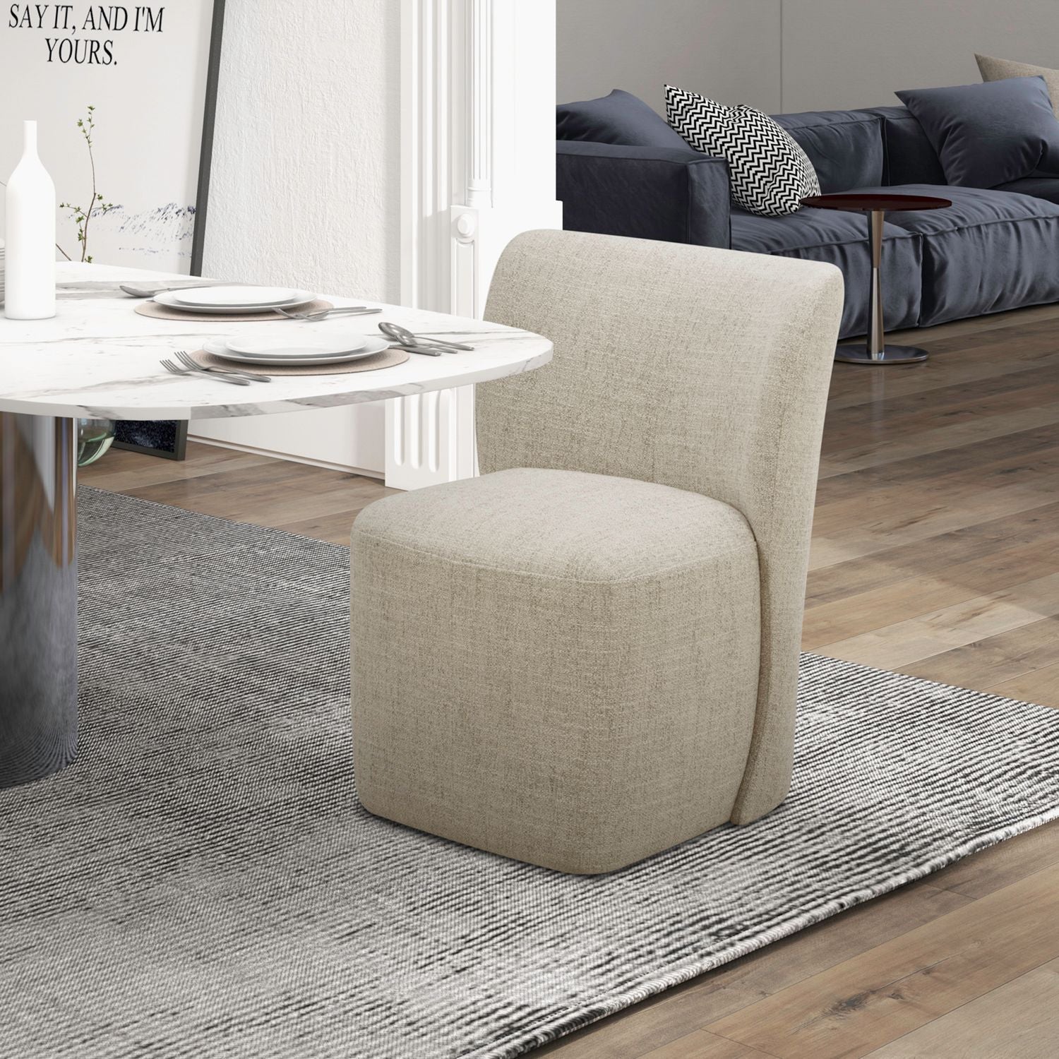 Accent Dining - Dining Chair With Casters Accent - Image 3