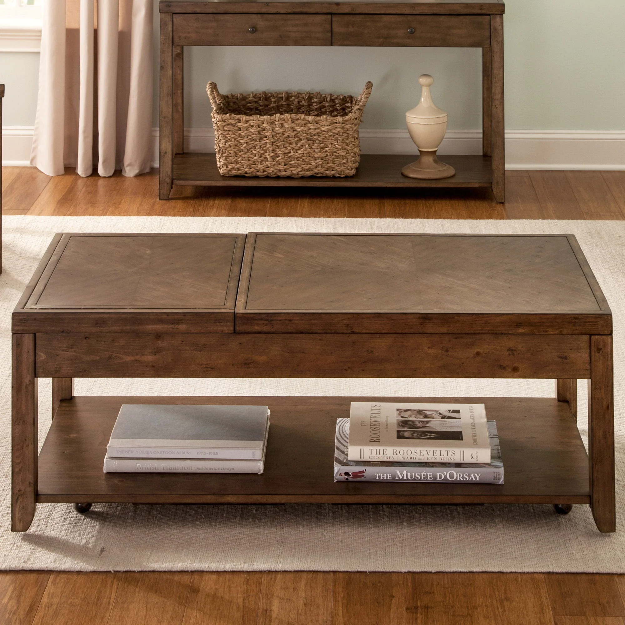 Mitchell - 3 Piece Table Set (1 Cocktail 2 End Tables) - Nutmeg - Image 2