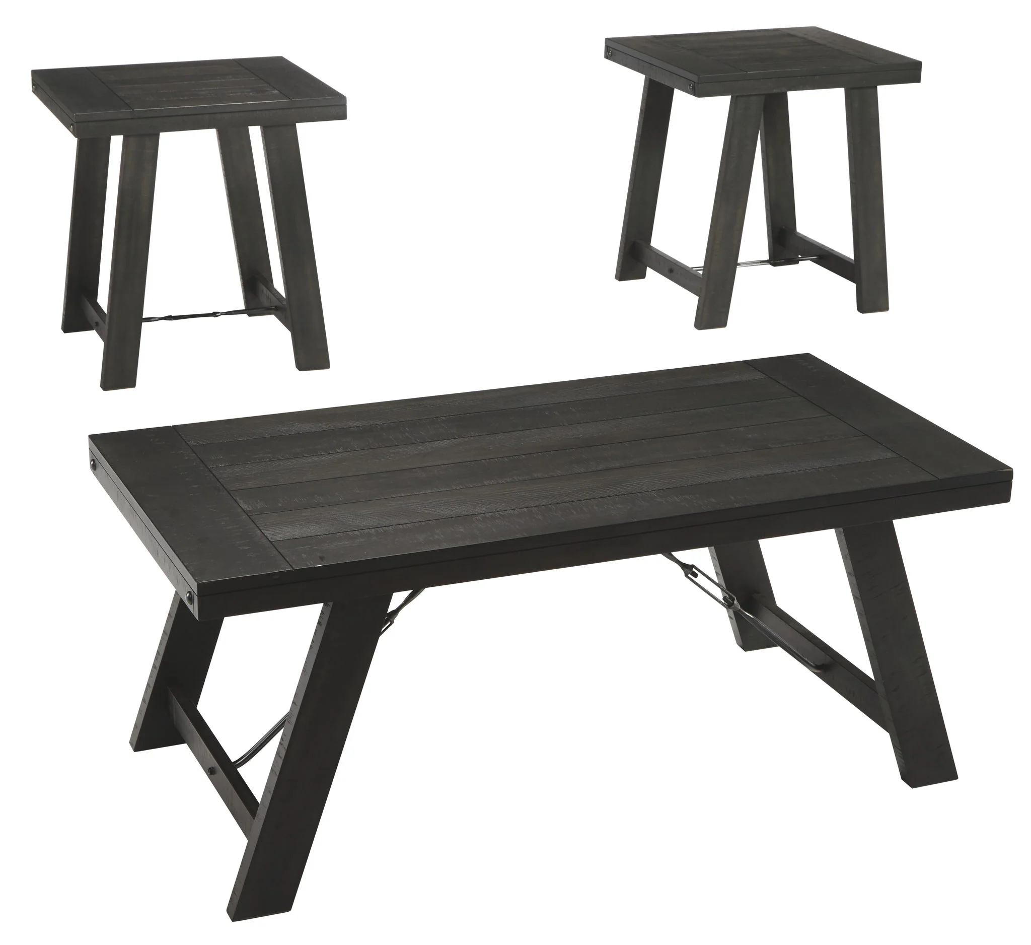 Noorbrook - Occasional Table Set (Set of 3) - Black / Pewter - Image 1