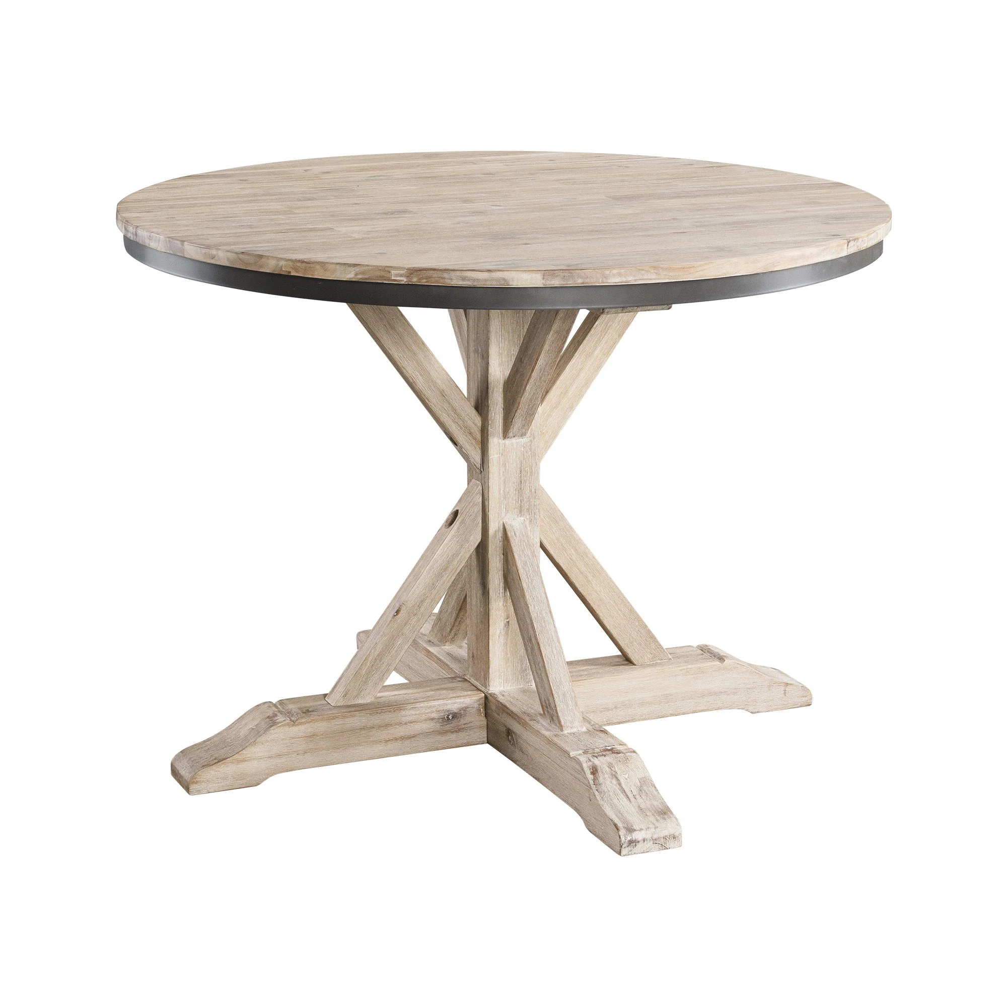 Callista - Round Standard Height 5 Piece Dining Set (Table And Four Chairs) - Beach - Image 2