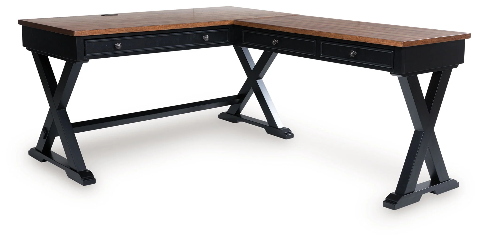Wildenauer – Home Office Desk And Return – Brown / Black