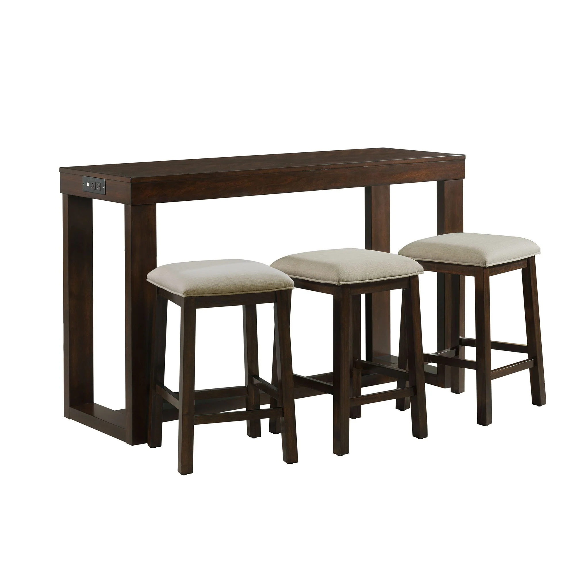 Hardy – Multipurpose Bar Table Set – Dark Walnut
