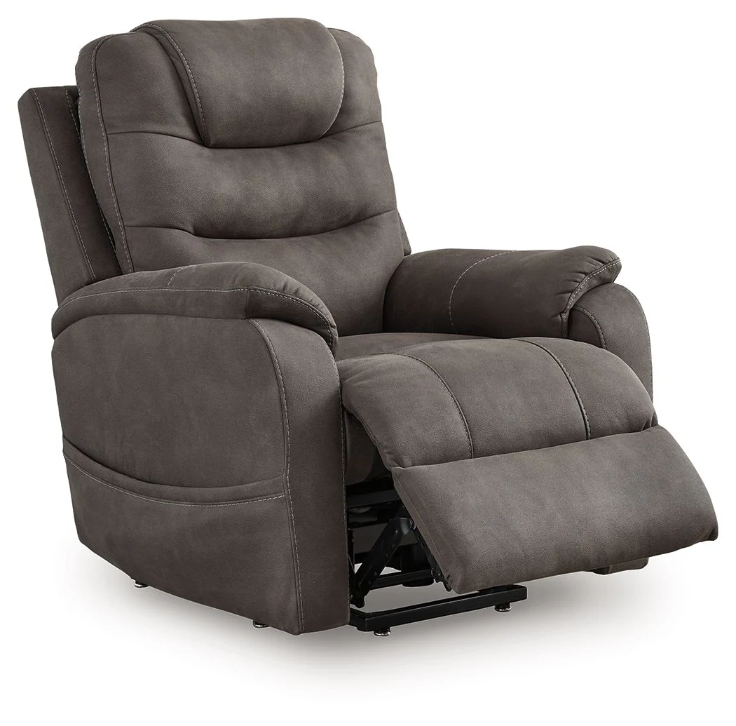 Snowfield - Power Lift Recliner - Gunmetal - Image 3