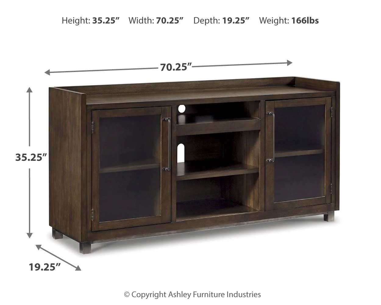 Starmore - XL TV Stand w/Fireplace Option - Brown - Image 2