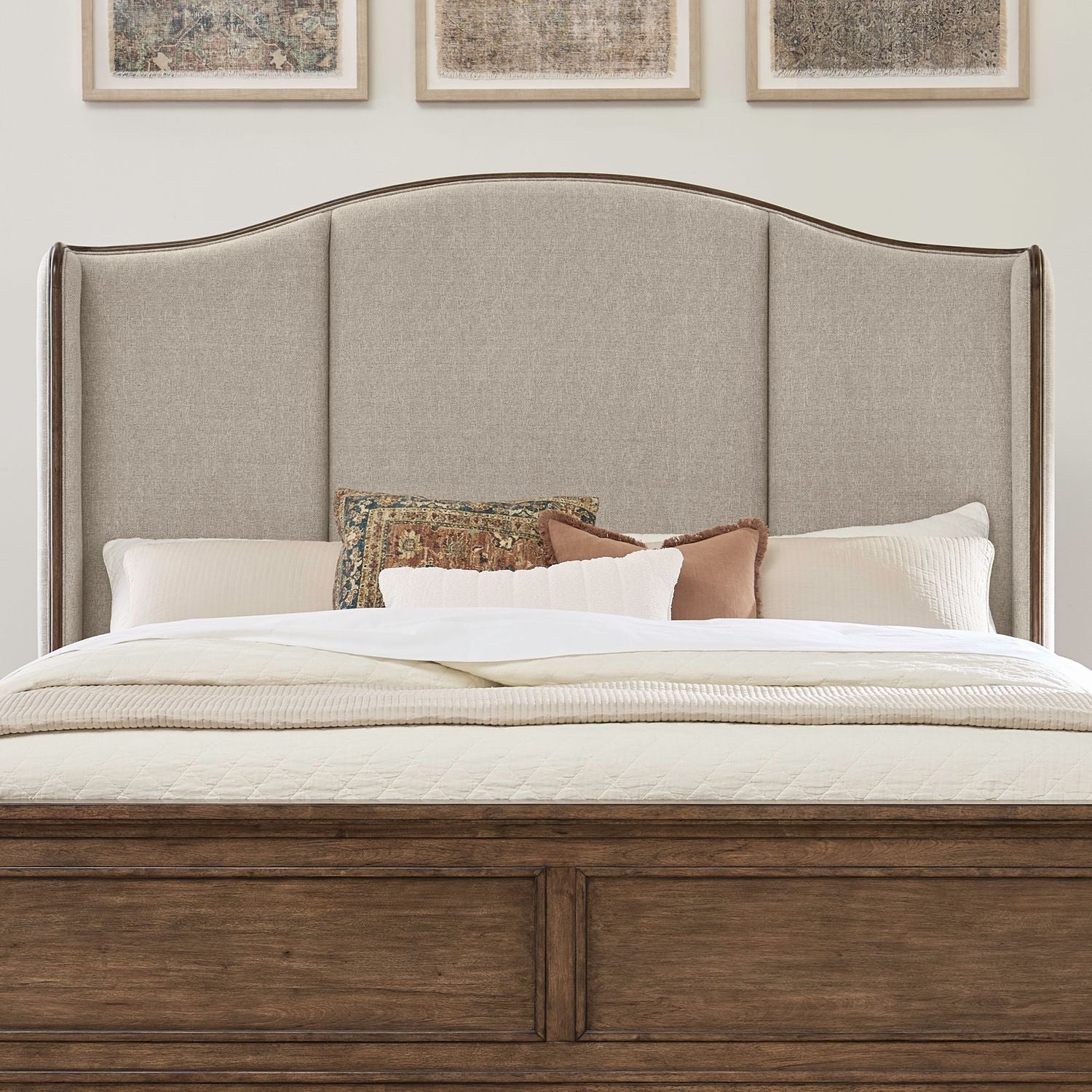 Harrison Heights – Upholstered Shelter Headboard