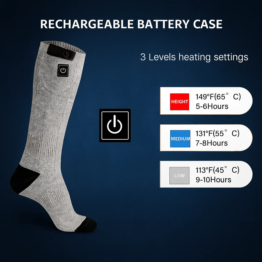 Electric Heat Circulation Cold-Weather Winter Socks - Image 2