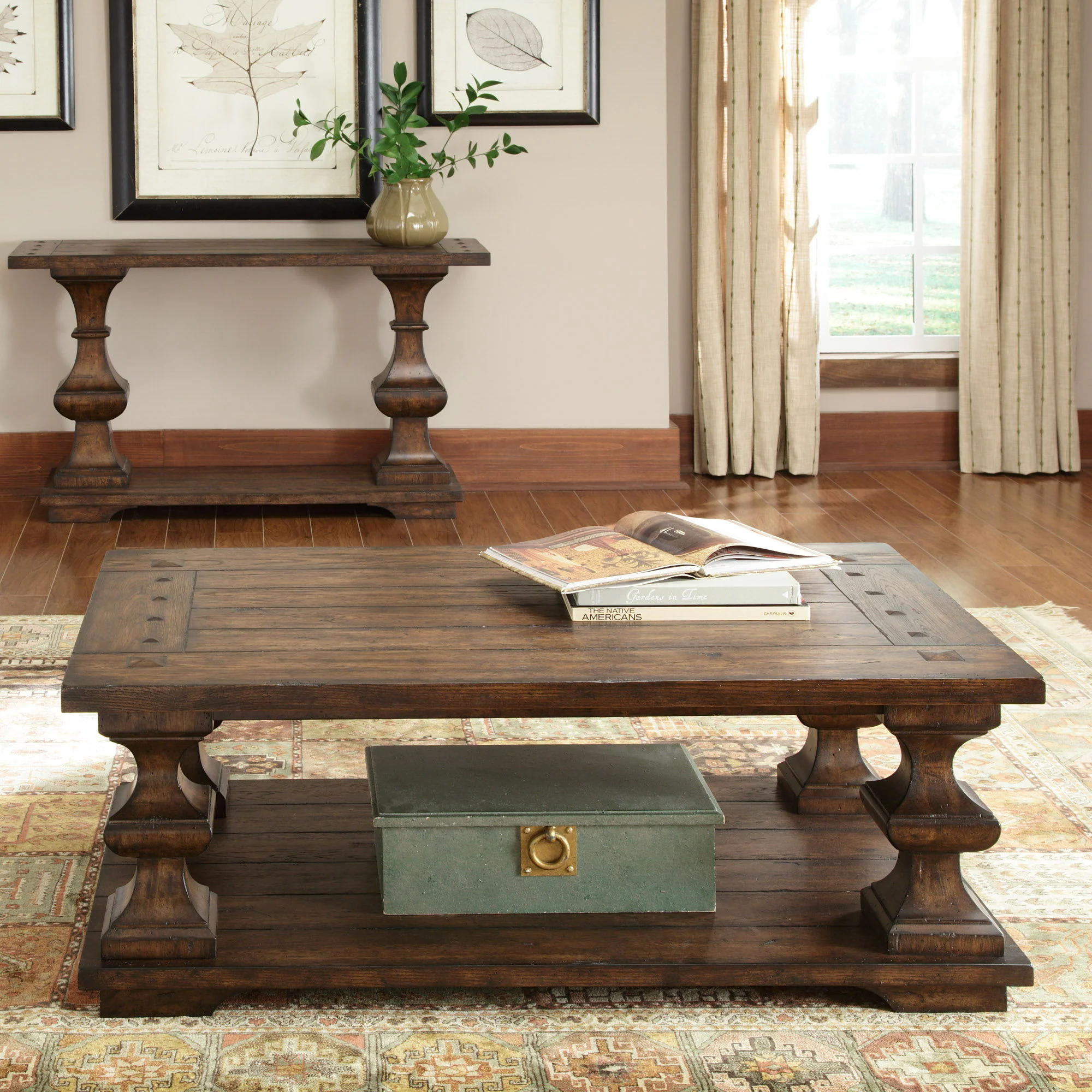 Sedona - 3 Piece Table Set (1 Cocktail 2 End Tables) - Kona Brown - Image 2