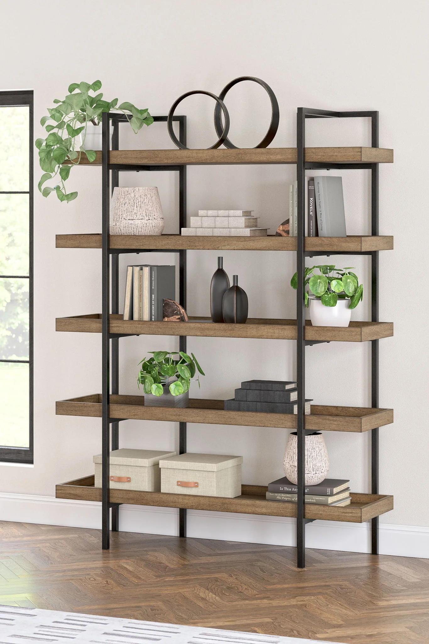 Montia - Bookcase - Light Brown - Image 2