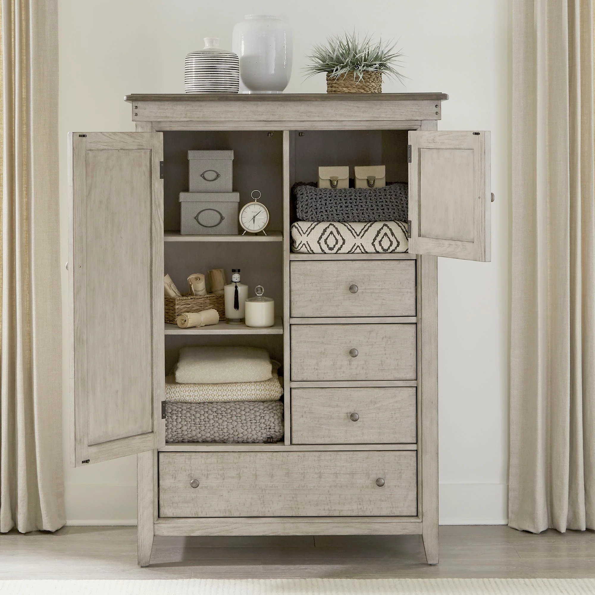 Ivy Hollow - Door Chest - Weathered Linen / Dusty Taupe - Image 3