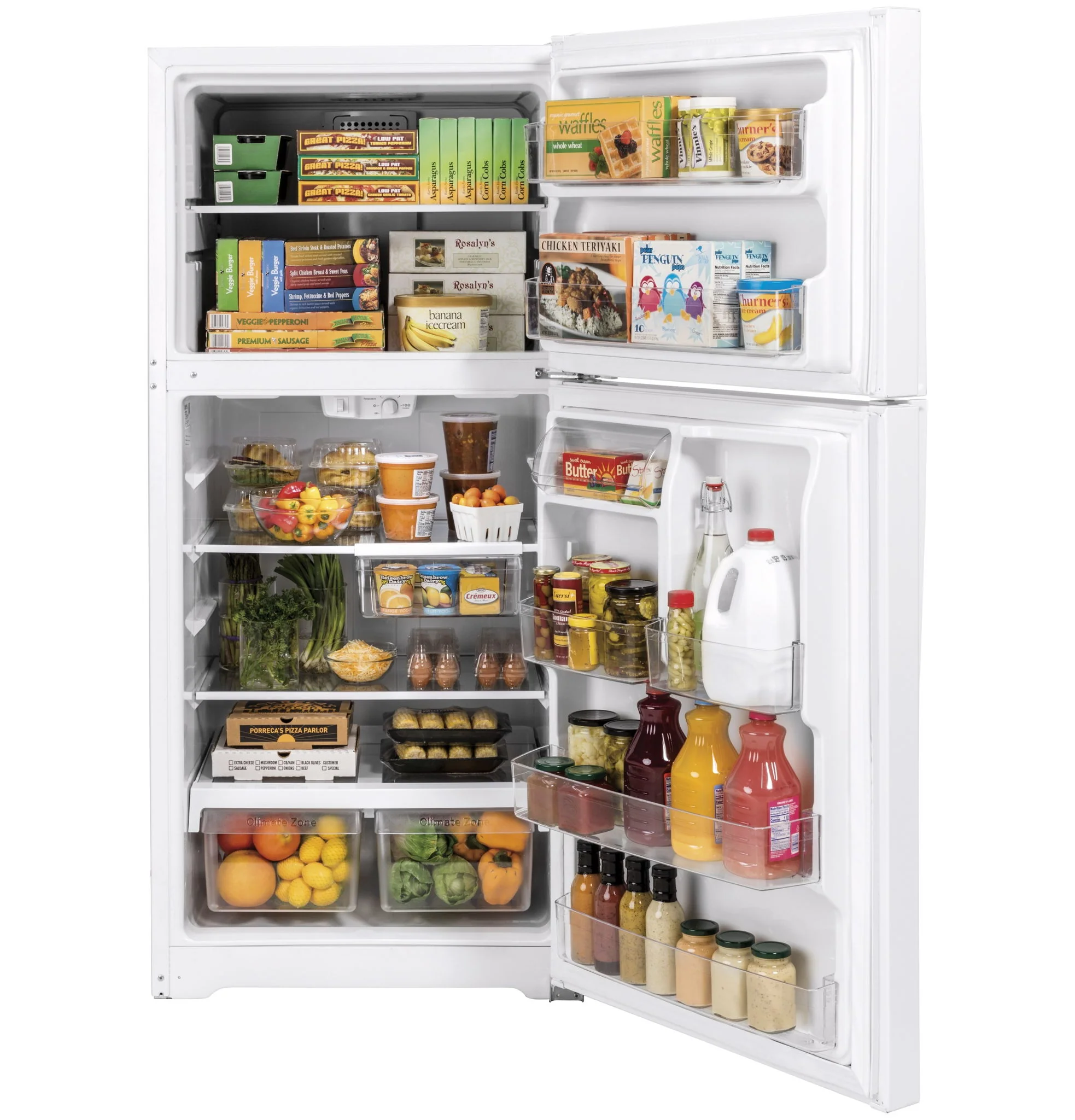 GE 21.9 Cubic Foot Top Mount Refrigerator - White - Image 3
