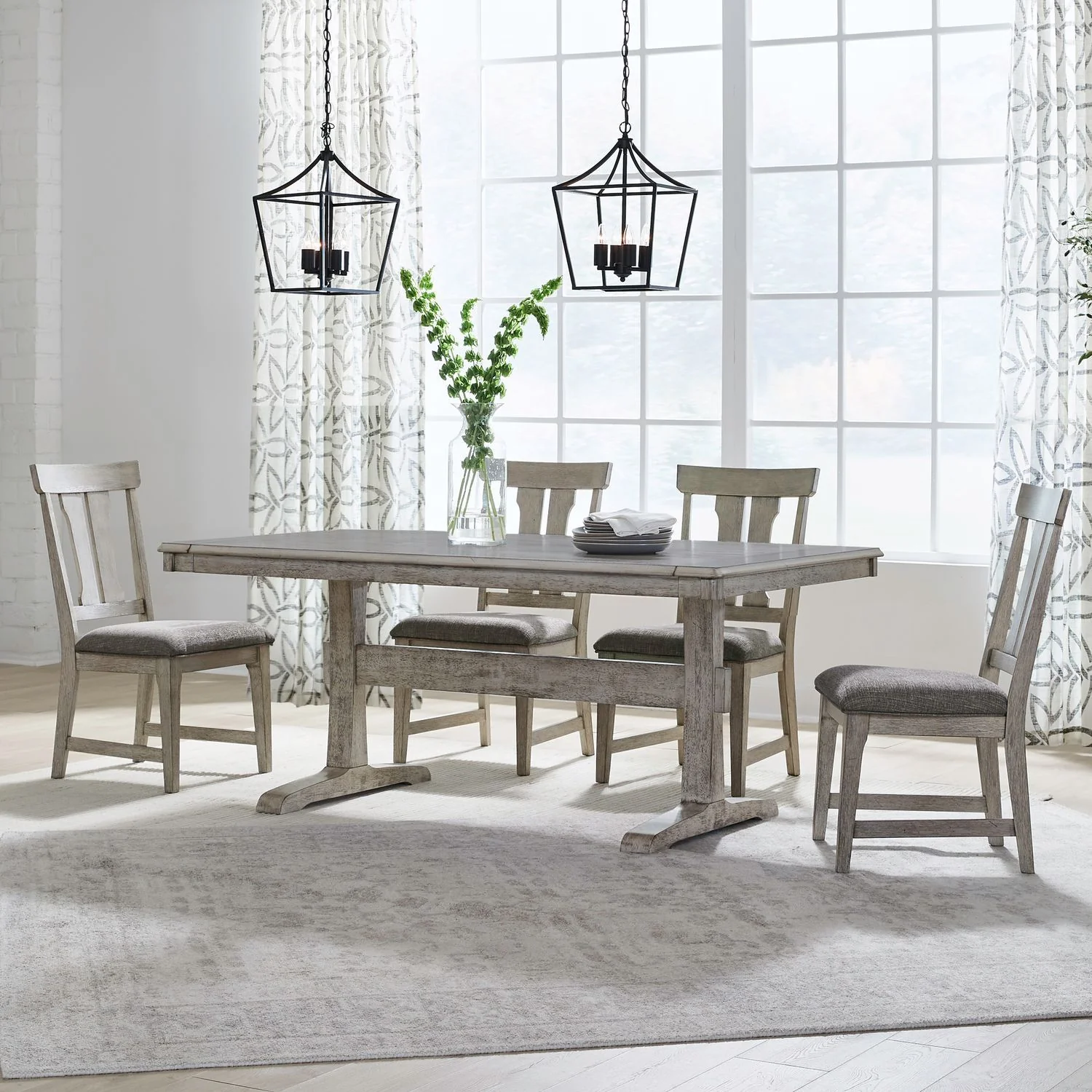 Hallendale - Trestle Table Set - Image 1