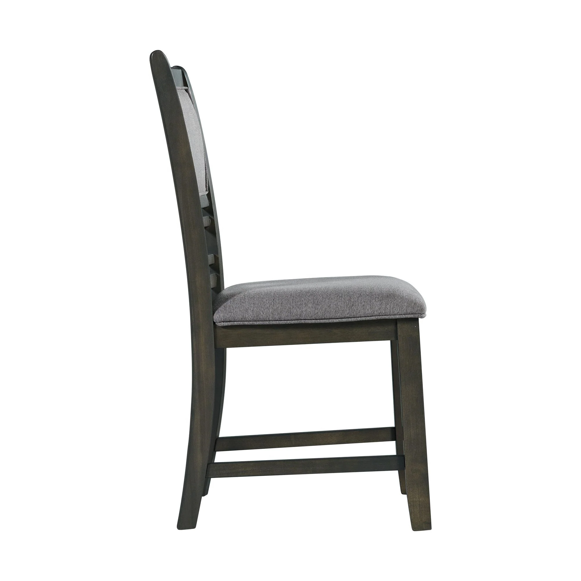 Amherst - Dining Side Chair With Fabric Cushion Side Stretcher (Set of 2) - Gray Finish - Image 3