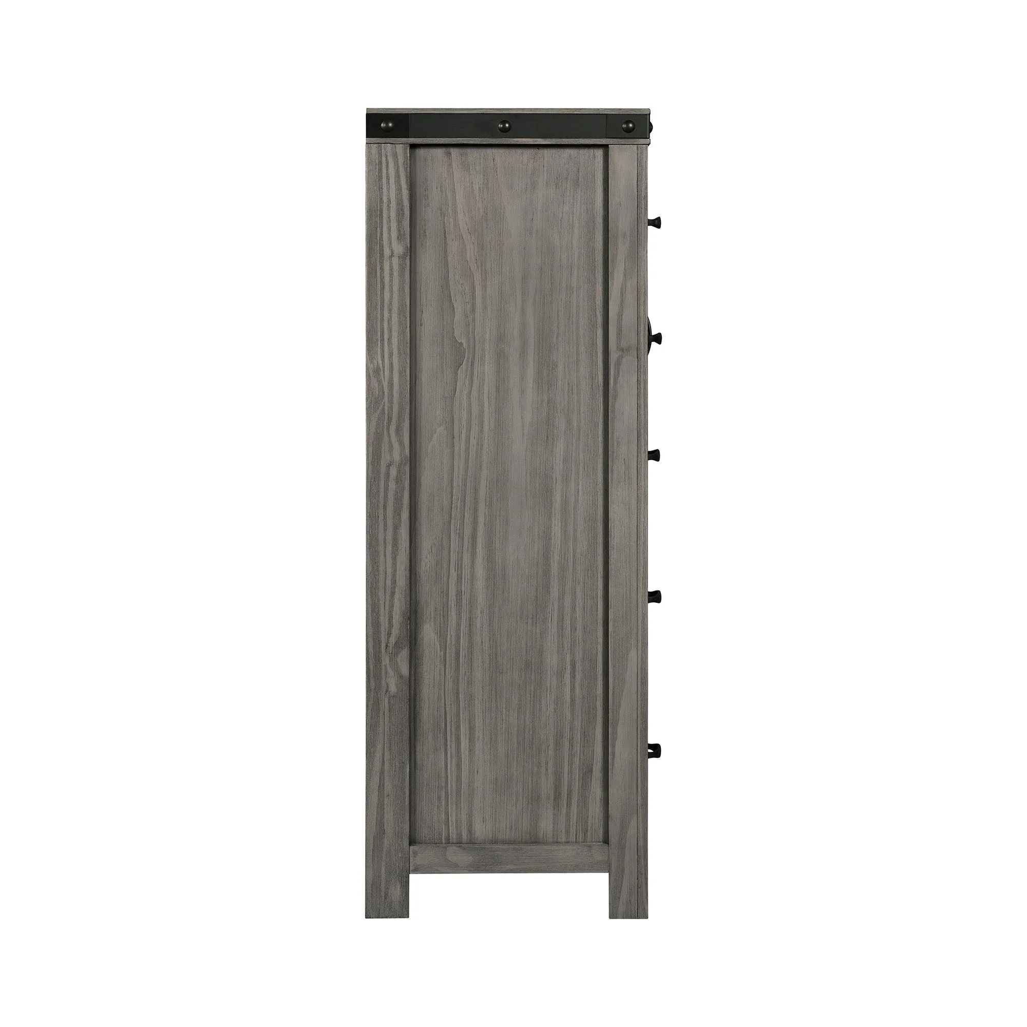 Wade - 5-Drawer Gentlemen Chest - Black Finish - Image 3