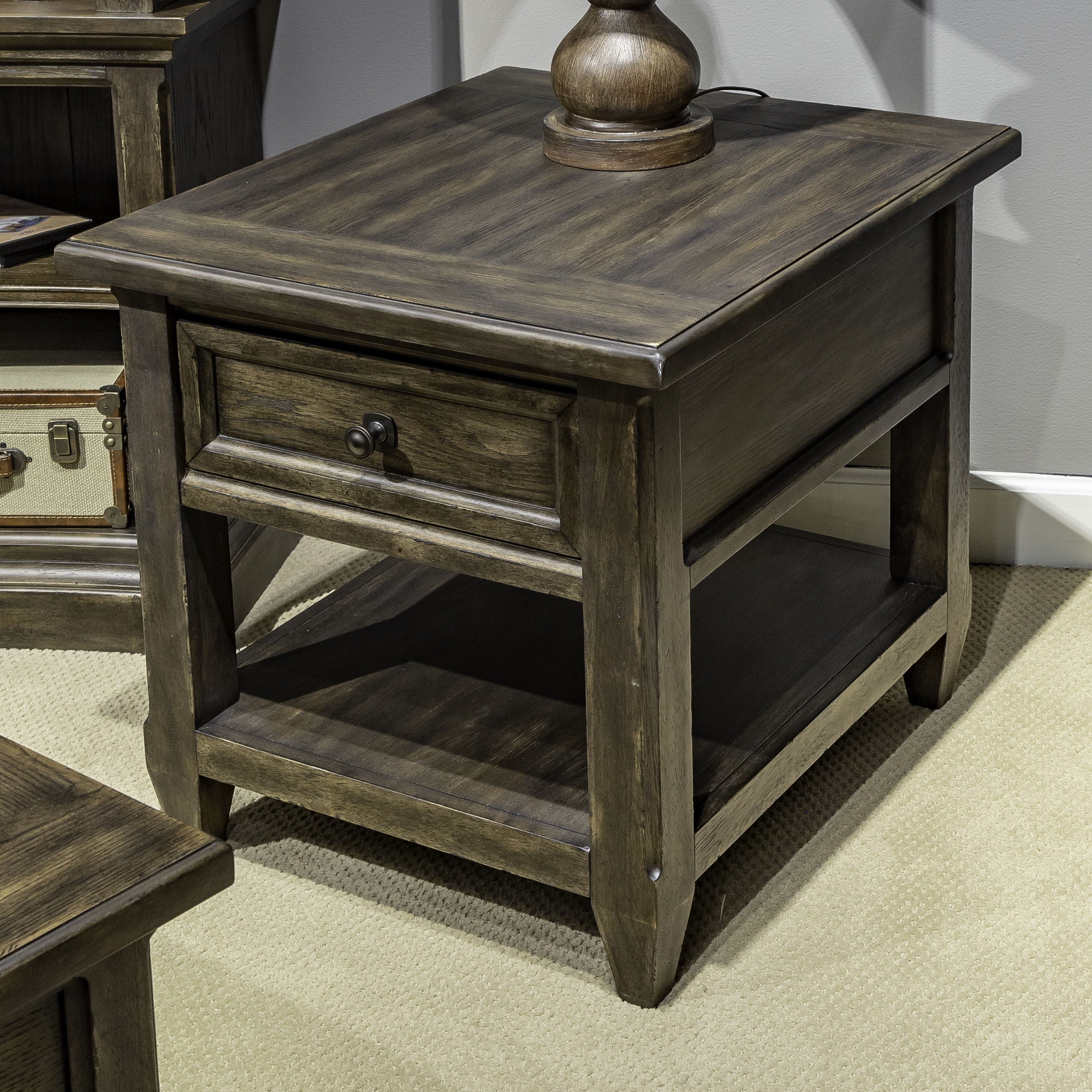 Paradise Valley - Rectangular End Table - Saddle Brown - Image 1