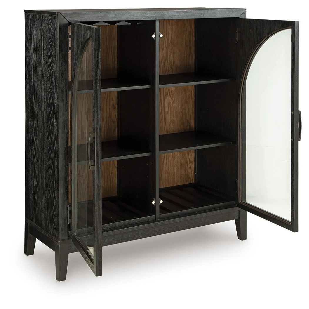 Armenleigh - Bar Cabinet - Black / Brown - Image 2
