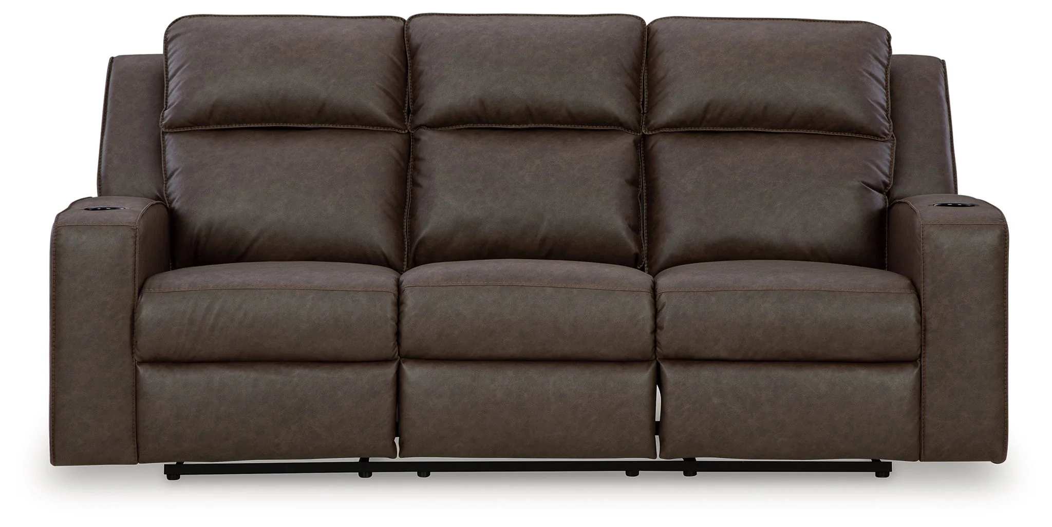 Lavenhorne - Rec Sofa W/Drop Down Table - Granite - Image 1