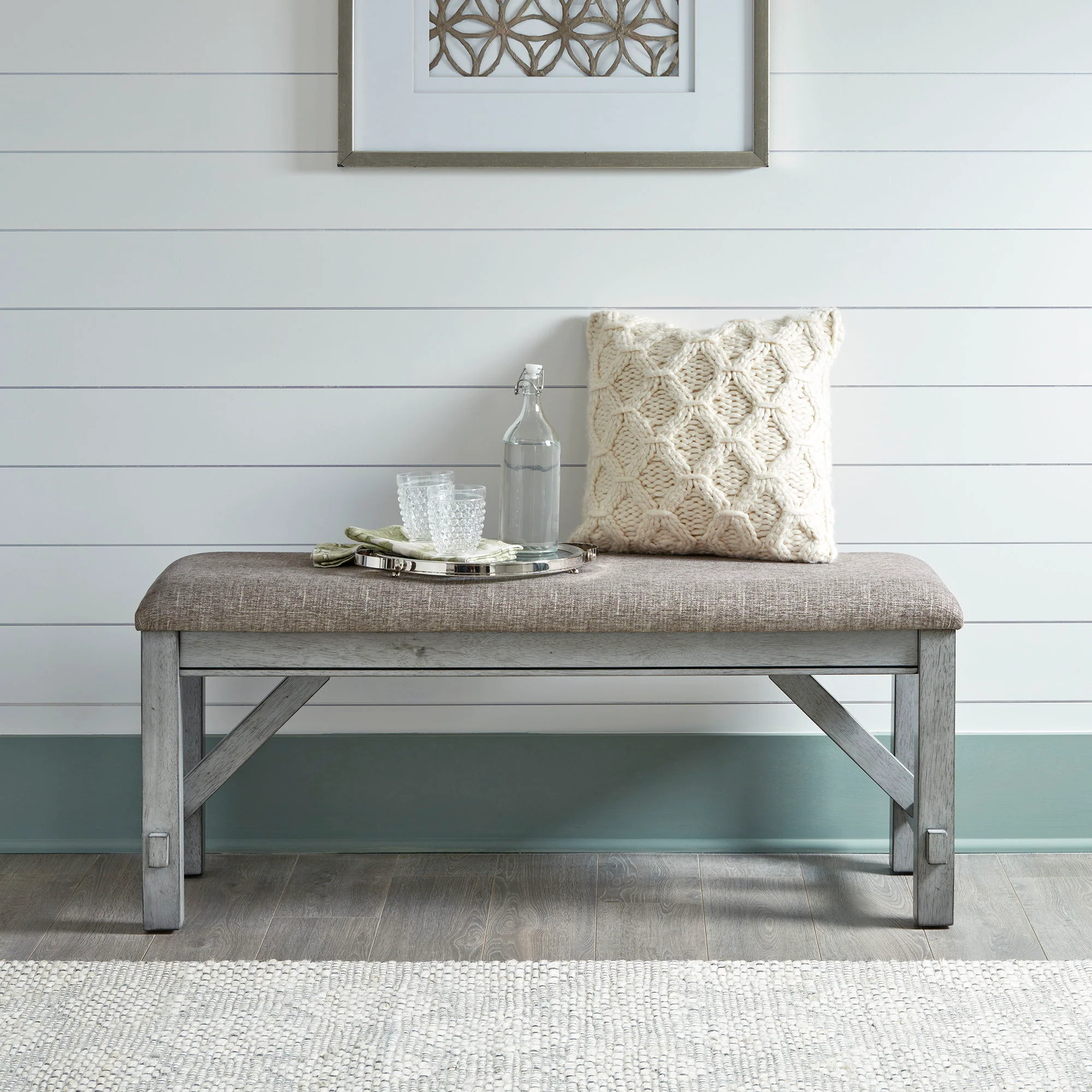Newport – Dining Bench – Smokey Gray / Carbon Gray