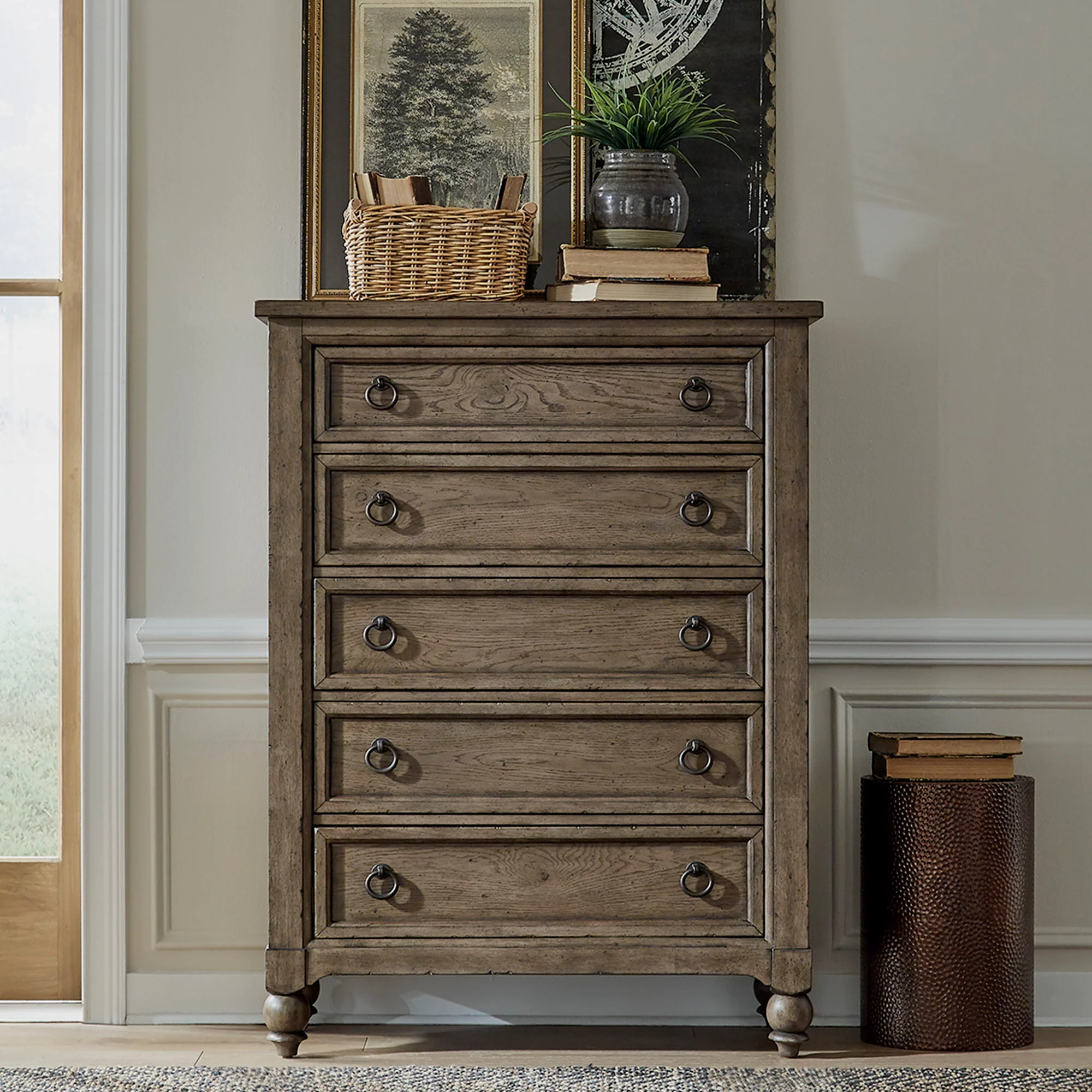 Americana Farmhouse - 5 Drawer Chest - Image 1