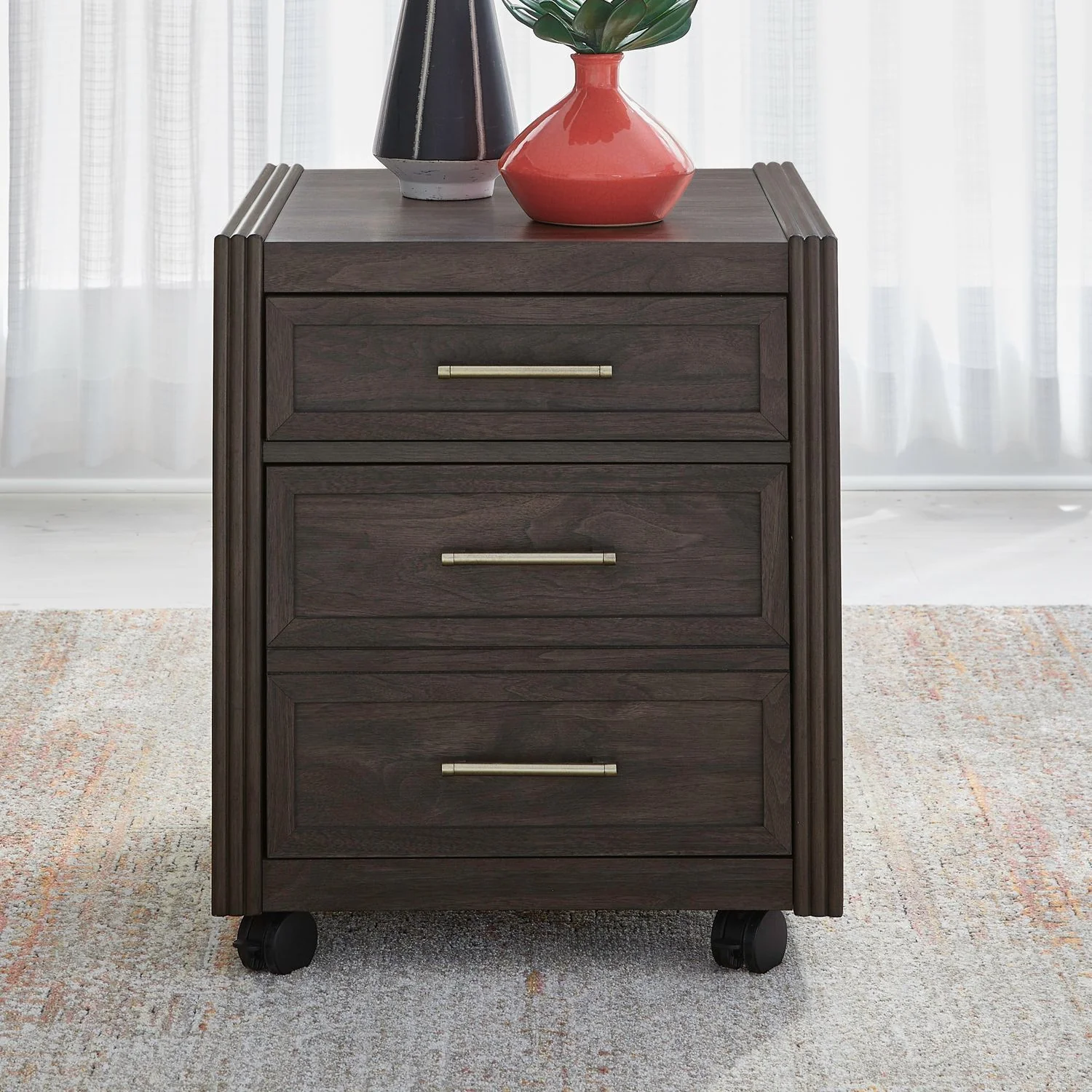 Modern Edge – Castered Filing Cabinet – Caffe