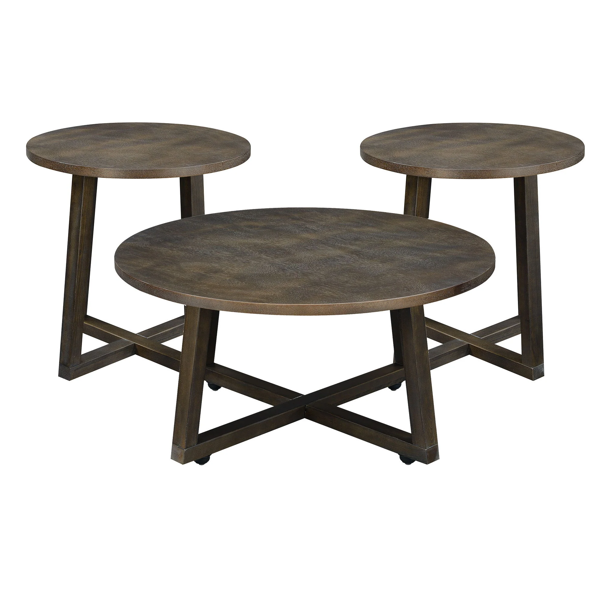Industrial – 3 Piece Occasional Table Set – Brown