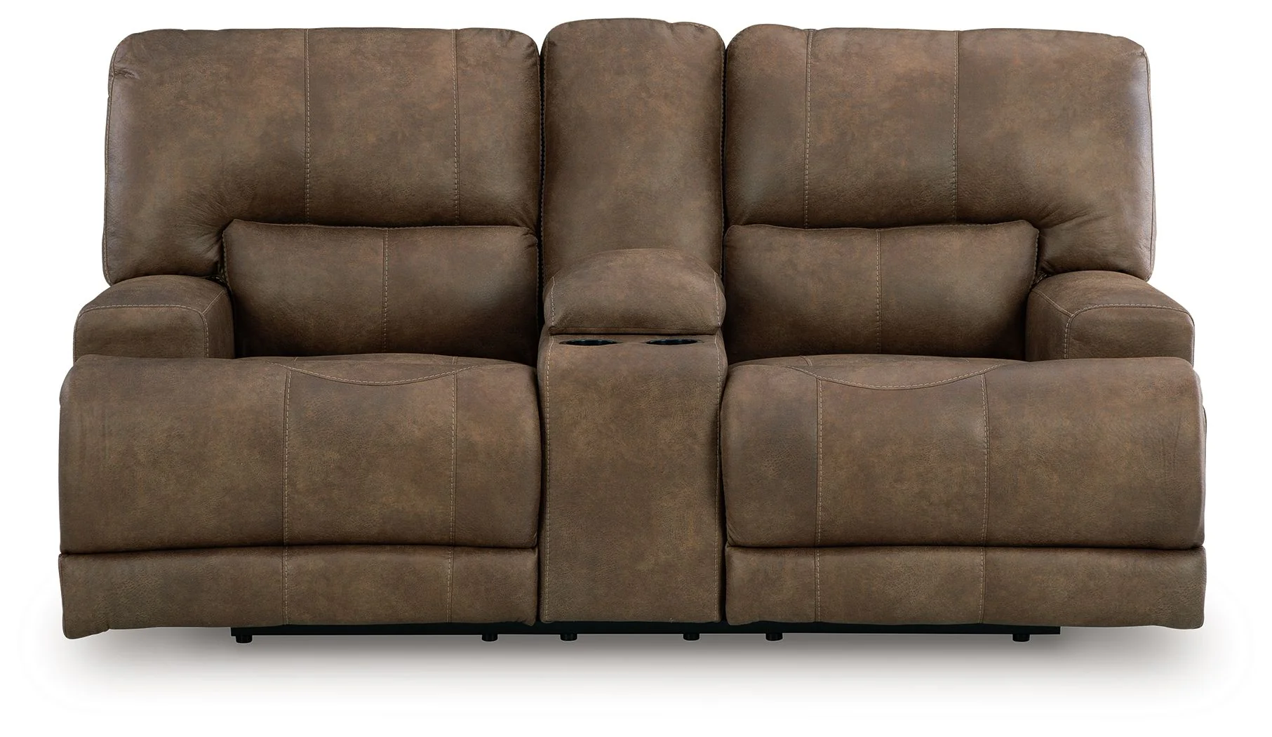 Beckley Place - Power Reclining Loveseat With Console / Adjustable Headrest - Earth - Image 3