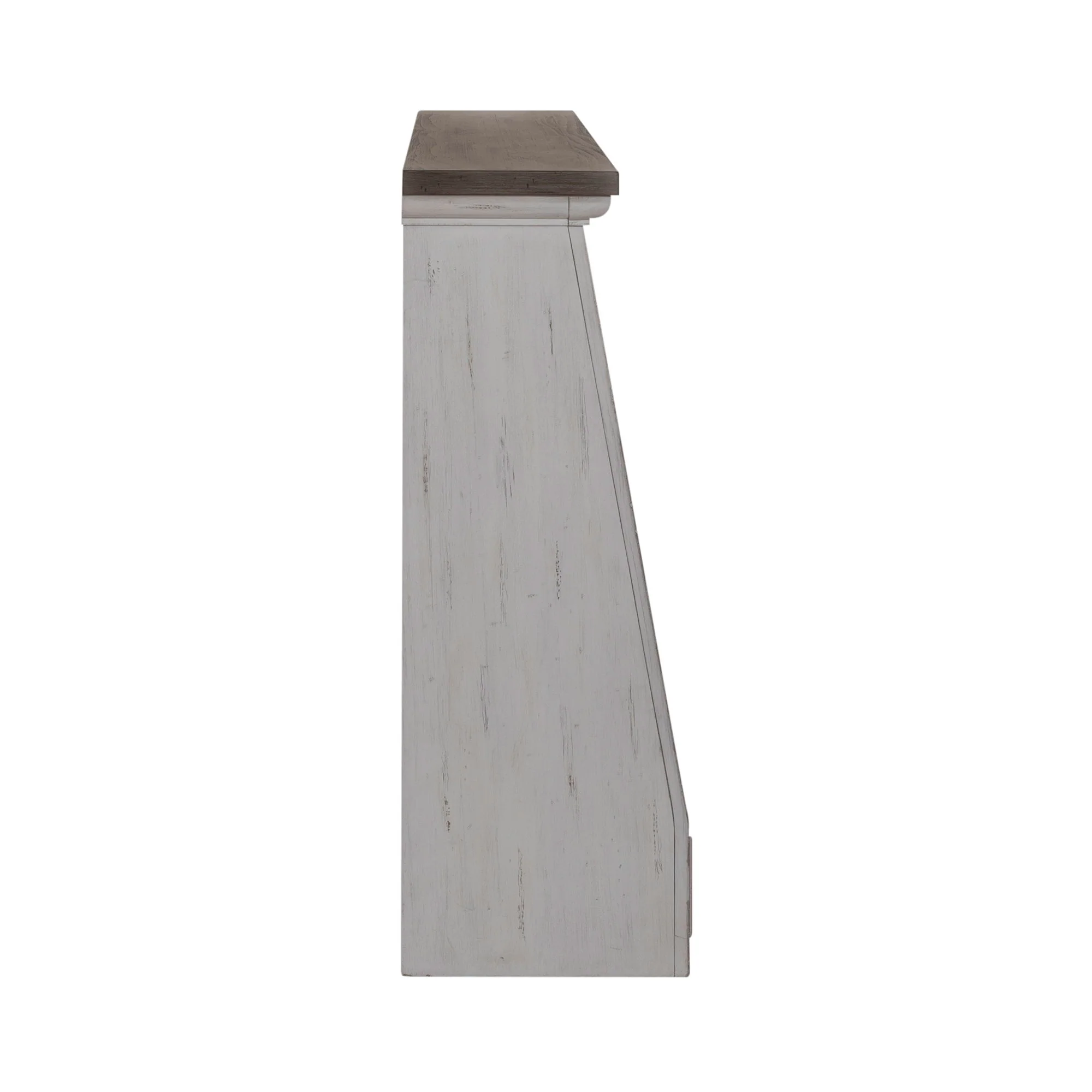 River Place - Angled Server Hutch - Riverstone White & Tobacco - Image 3