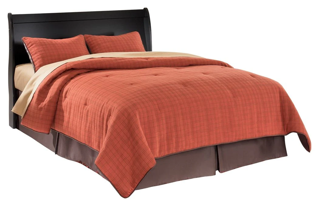 Huey Vineyard – Queen Sleigh Headboard – Black