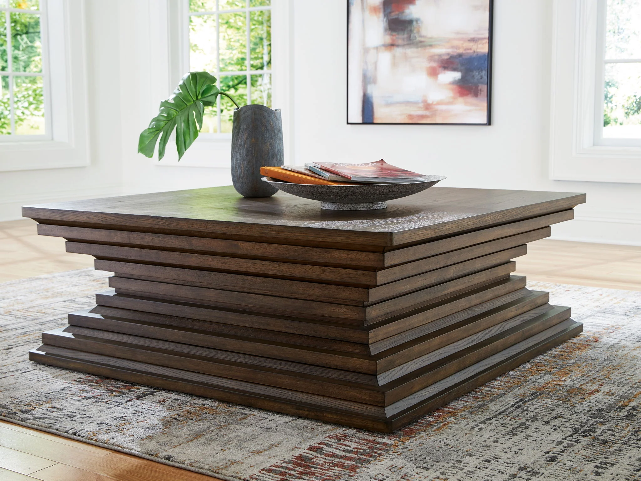 Hannodream - Square Cocktail Table - Warm Brown - Image 3