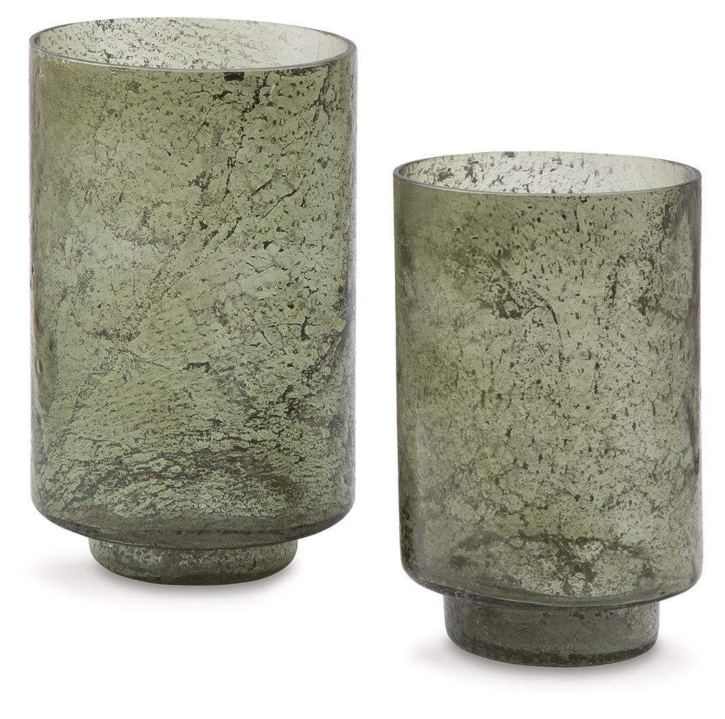 Clarkton – Candle Holder Set (Set of 2) – Green