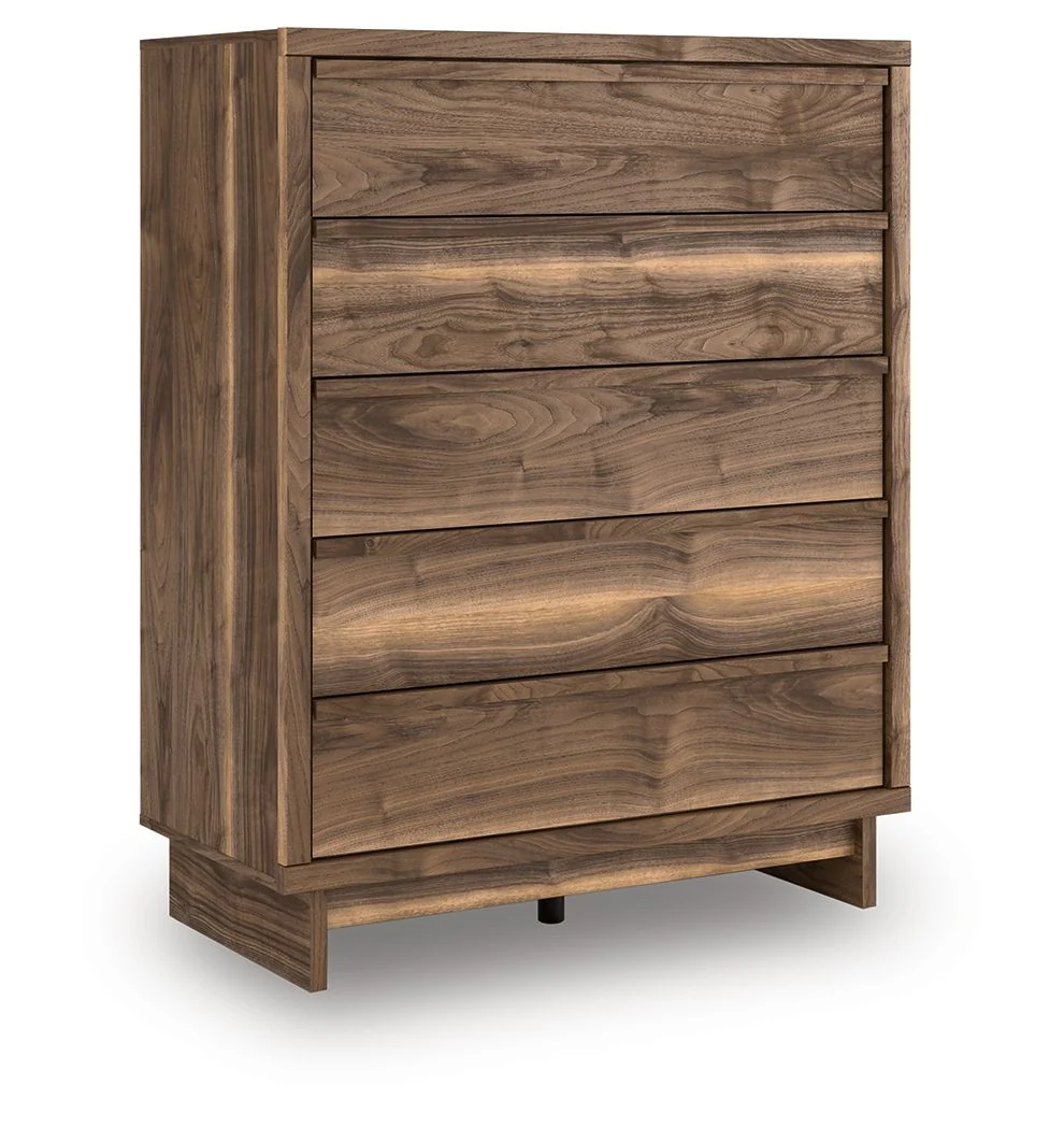 Chirason - Five Drawer Wide Chest - Brown - Image 1