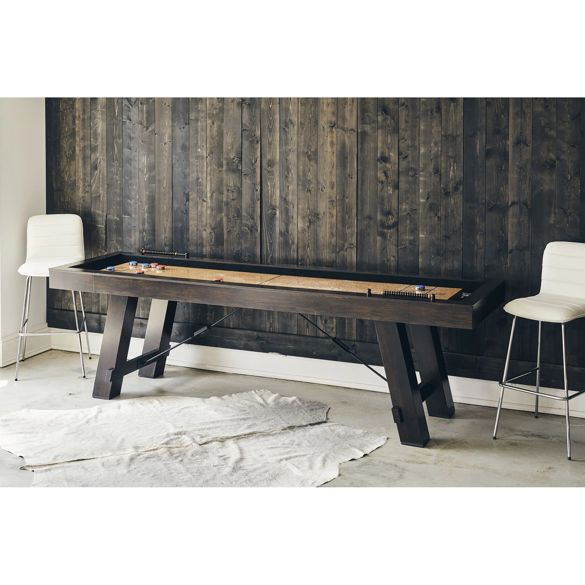 Titus - 108" Shuffleboard Table - Brown - Image 3