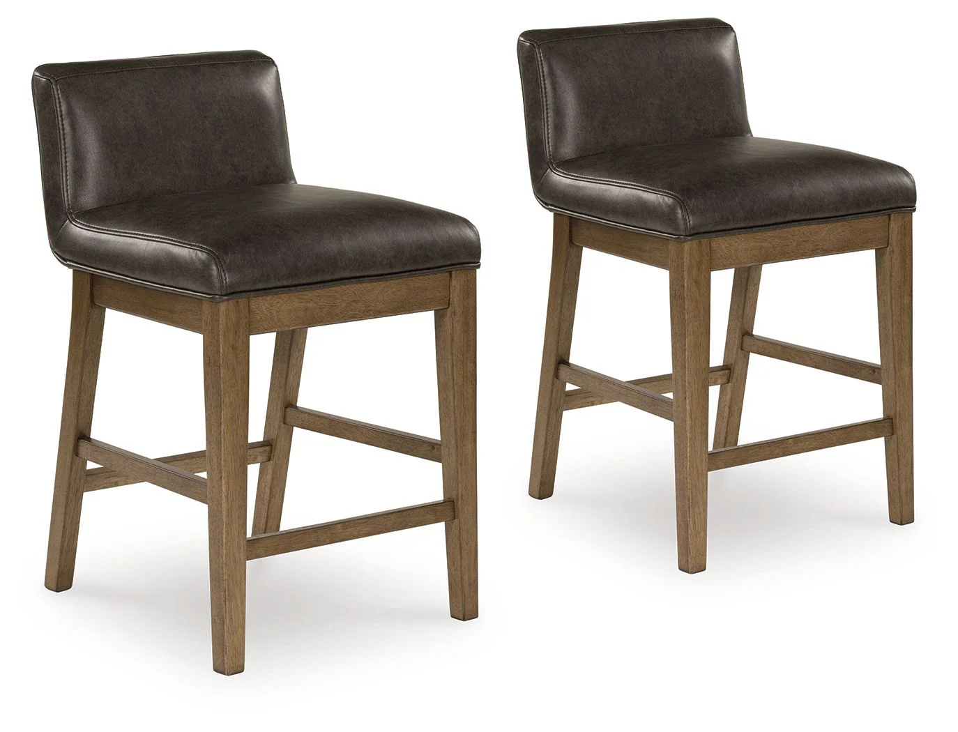 Cabalynn – Upholstered Barstool (Set of 2) – Two-tone Brown