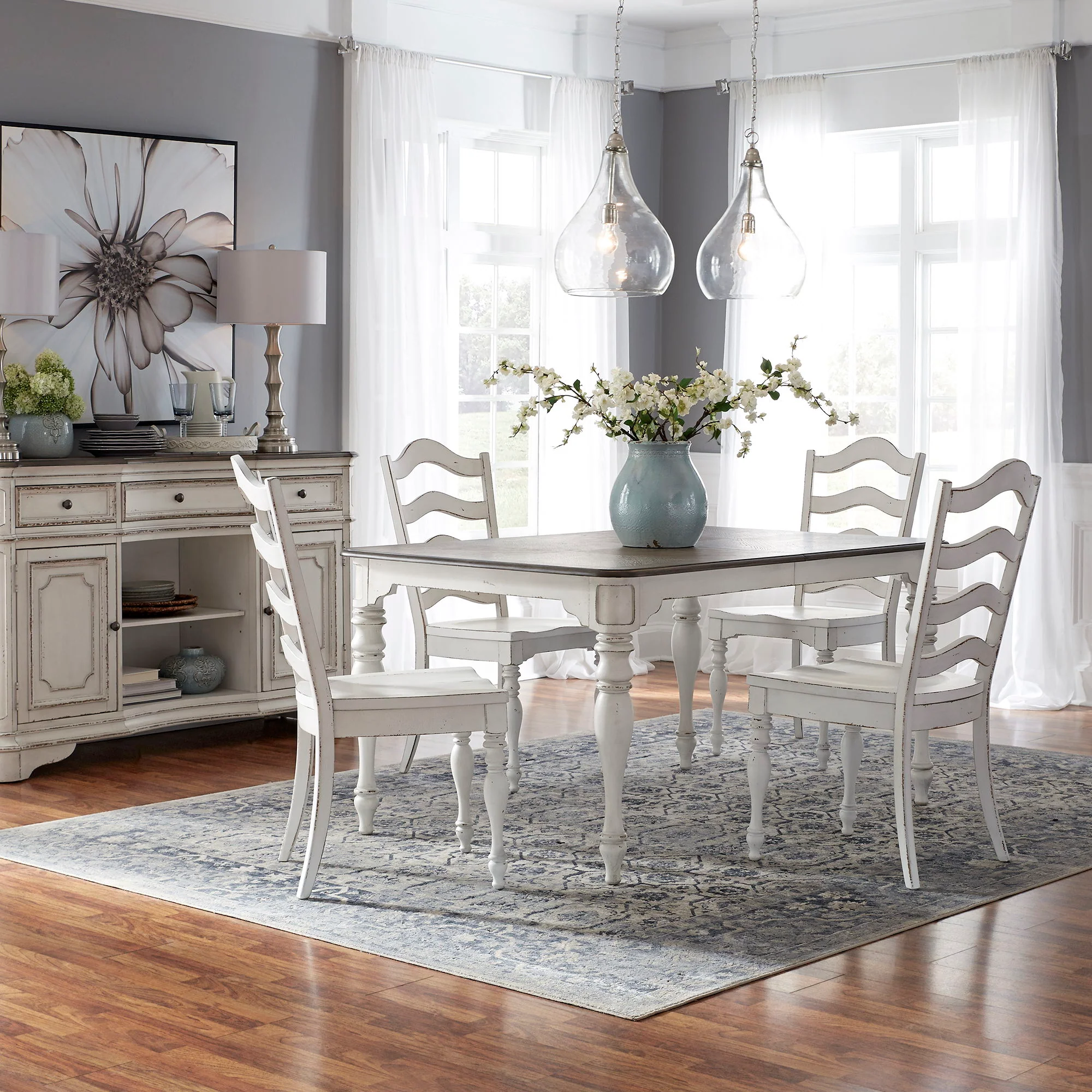 Magnolia Manor - Leg Table Set - Image 1