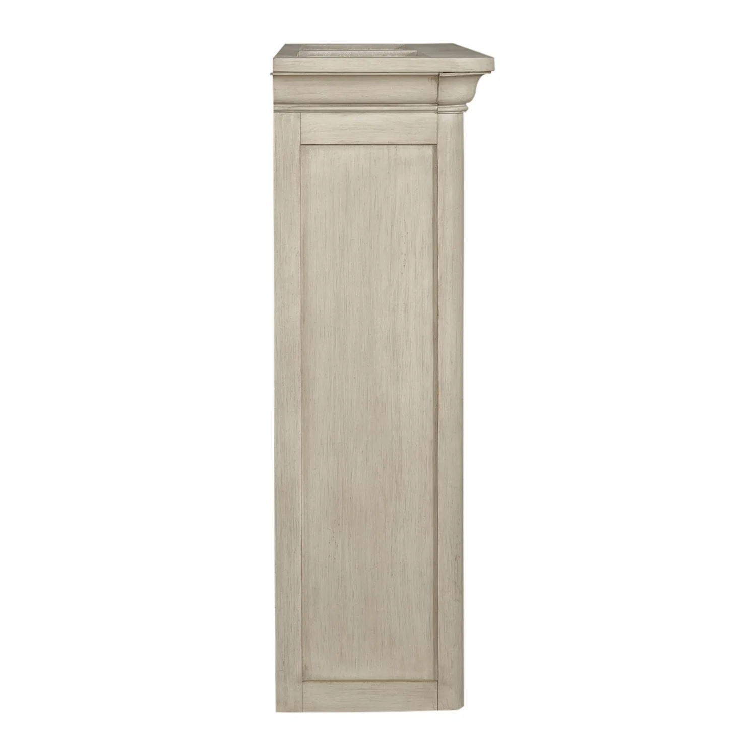 Farmhouse Reimagined - Credenza Hutch - Antique White / Chestnut Tops - Image 3
