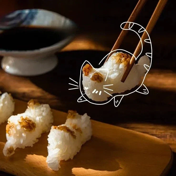 Happy Cat Easy Rice Ball Maker Mold - Image 3