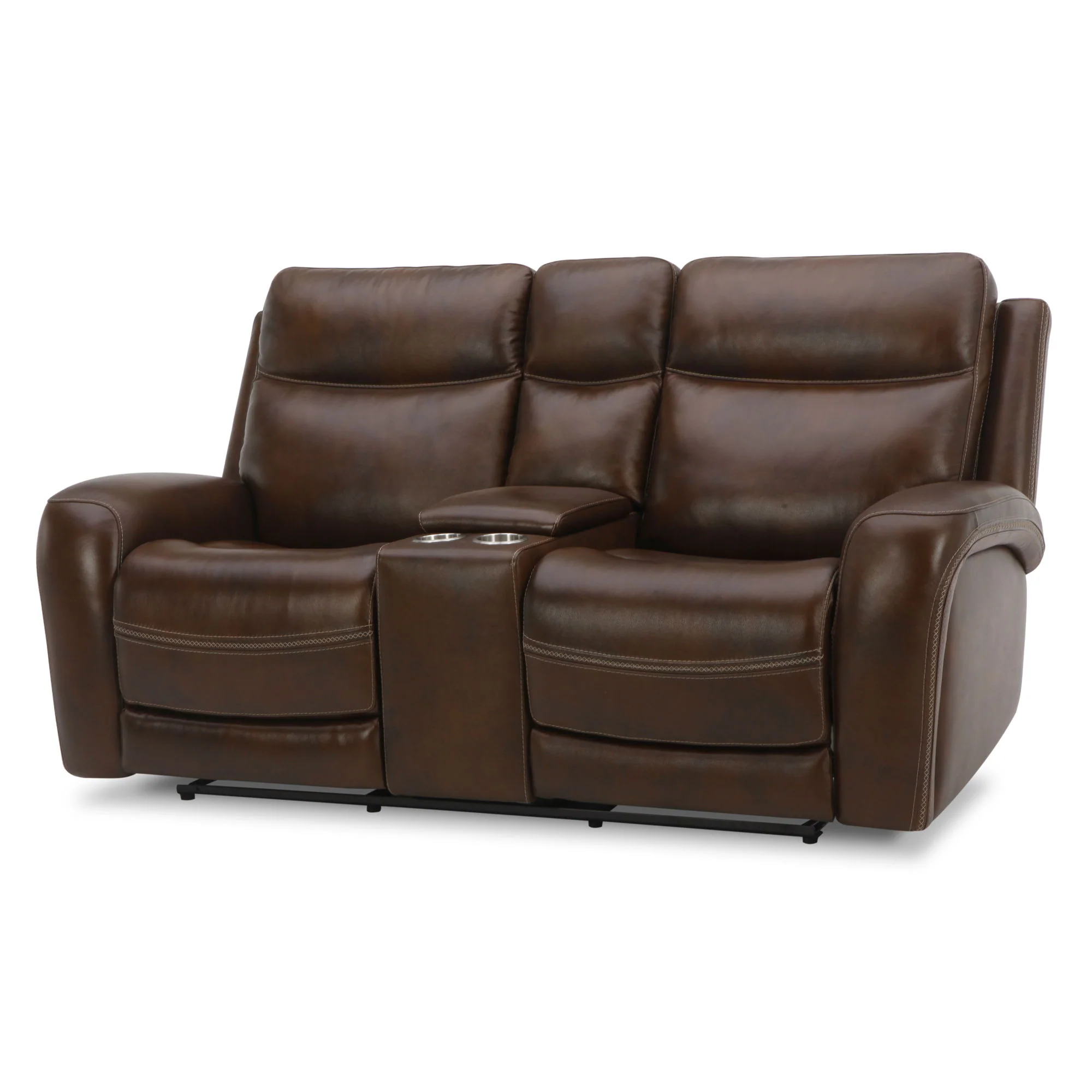 Blair - Loveseat With Console P2 & ZG - Cognac - Image 2