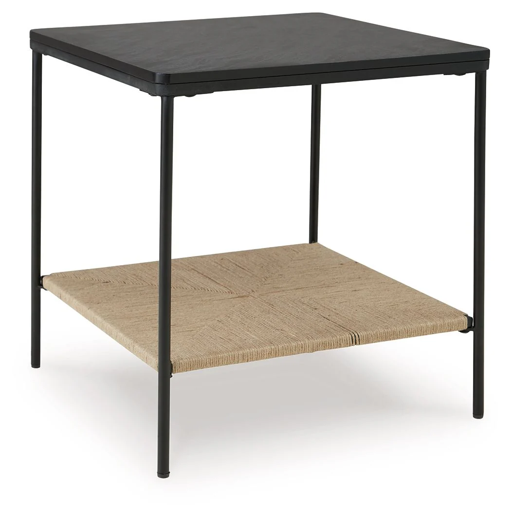 Minrich - Accent Table - Black / Natural - Image 1