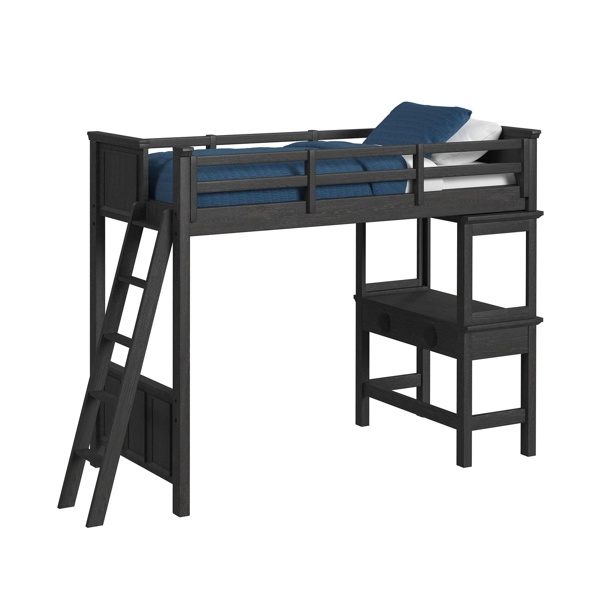 Hampton Kids - Loft Bed With Ladder And Desk With Speaker - Image 2