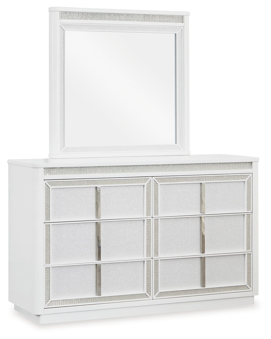 Chalanna – Dresser And Mirror – White
