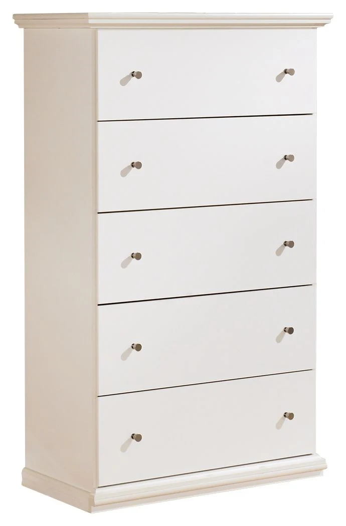 Bostwick Shoals - Five Drawer Chest - White - Image 1