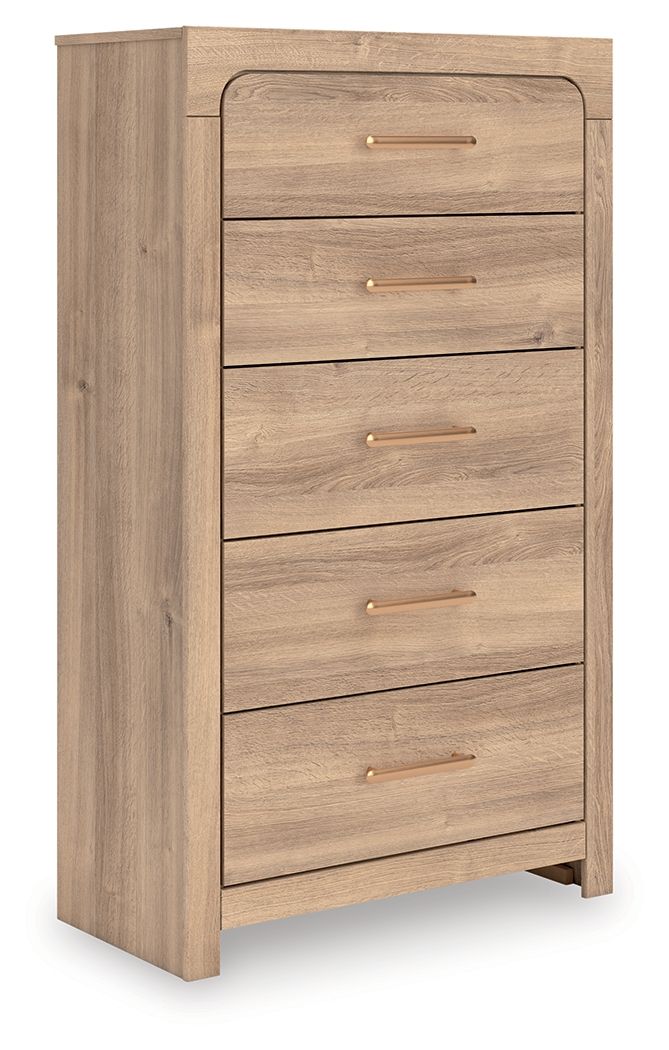 Kinlanni - Five Drawer Chest - Tan - Image 1