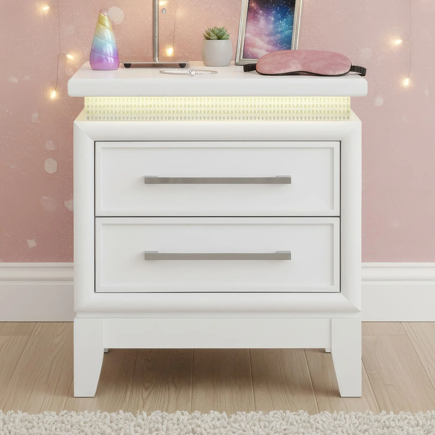Reflections – Nightstand With Charging Station