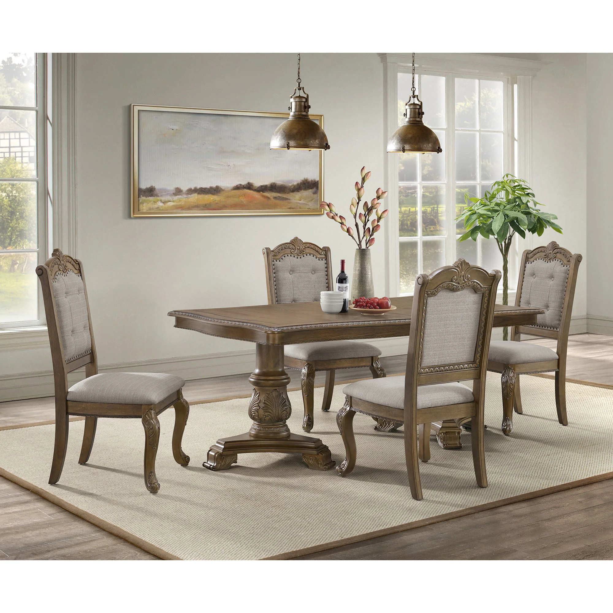 Madison Park - Dining Side Chair (Set of 2) - Walnut / Beige - Image 3