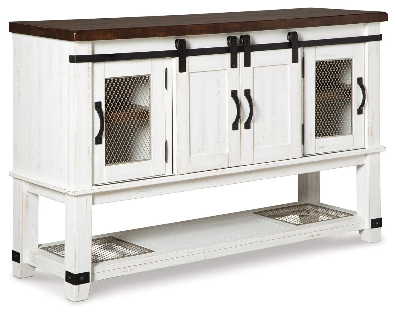 Valebeck – Dining Room Server – White / Brown