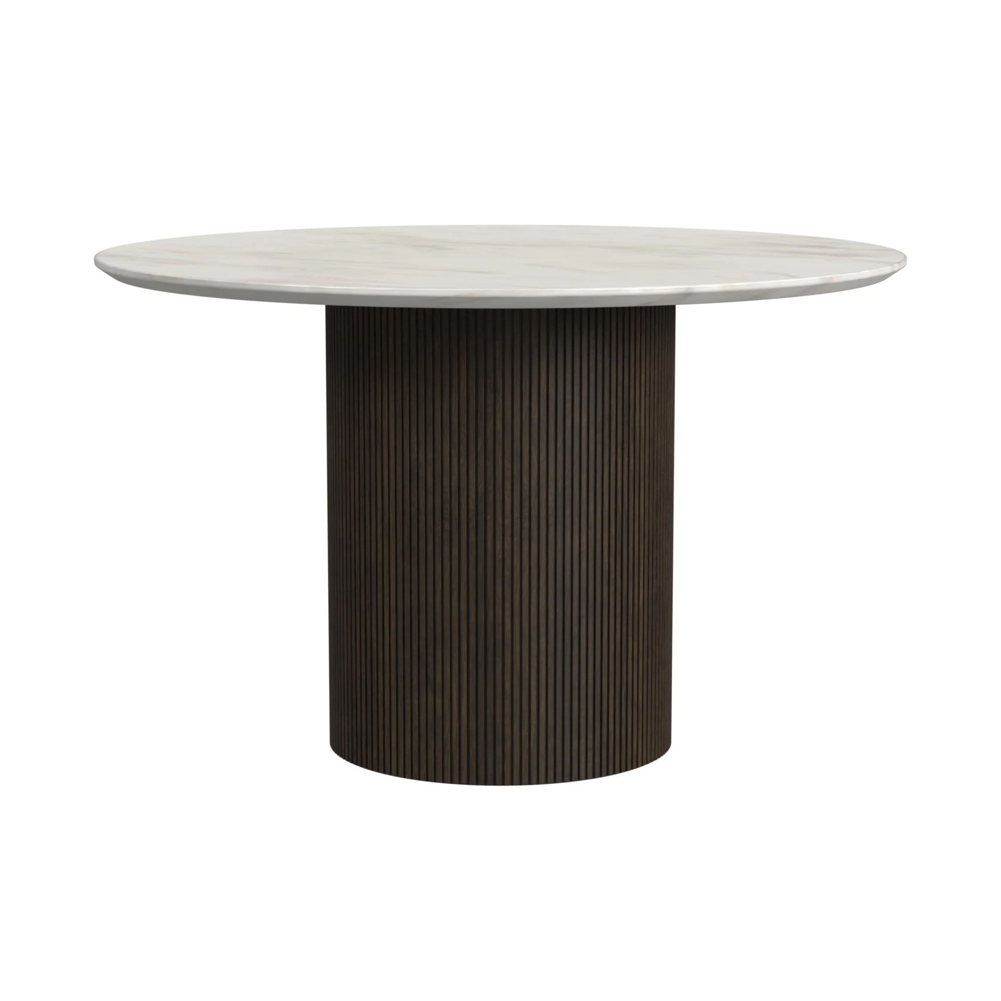 Sylvie – Round Dining Table Top Faux Marble – White