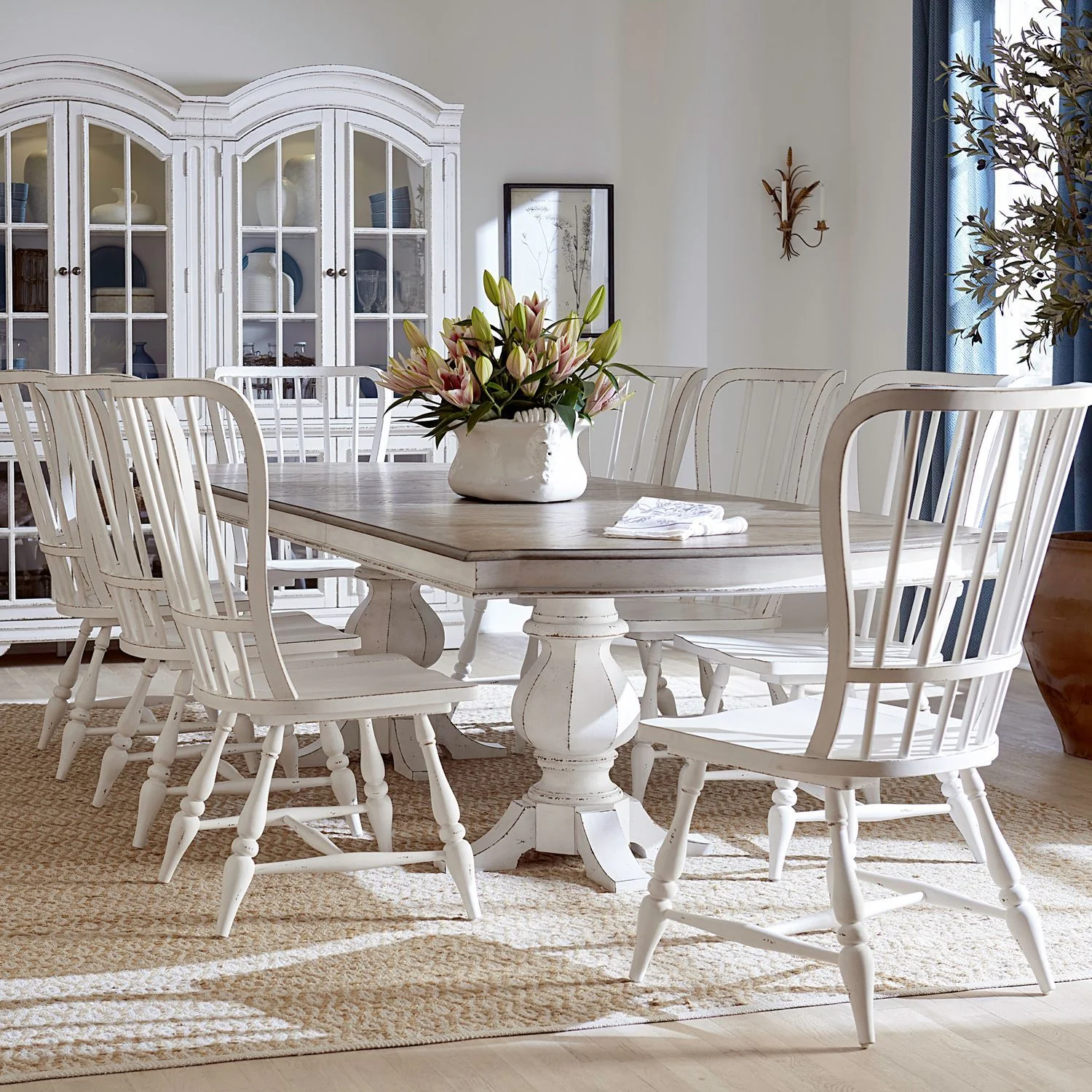 Magnolia Manor - Double Pedestal Table Set - Image 3