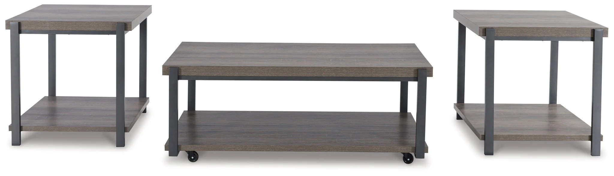 Wilmaden - Occasional Table Set (Set of 3) - Gray / Black - Image 3