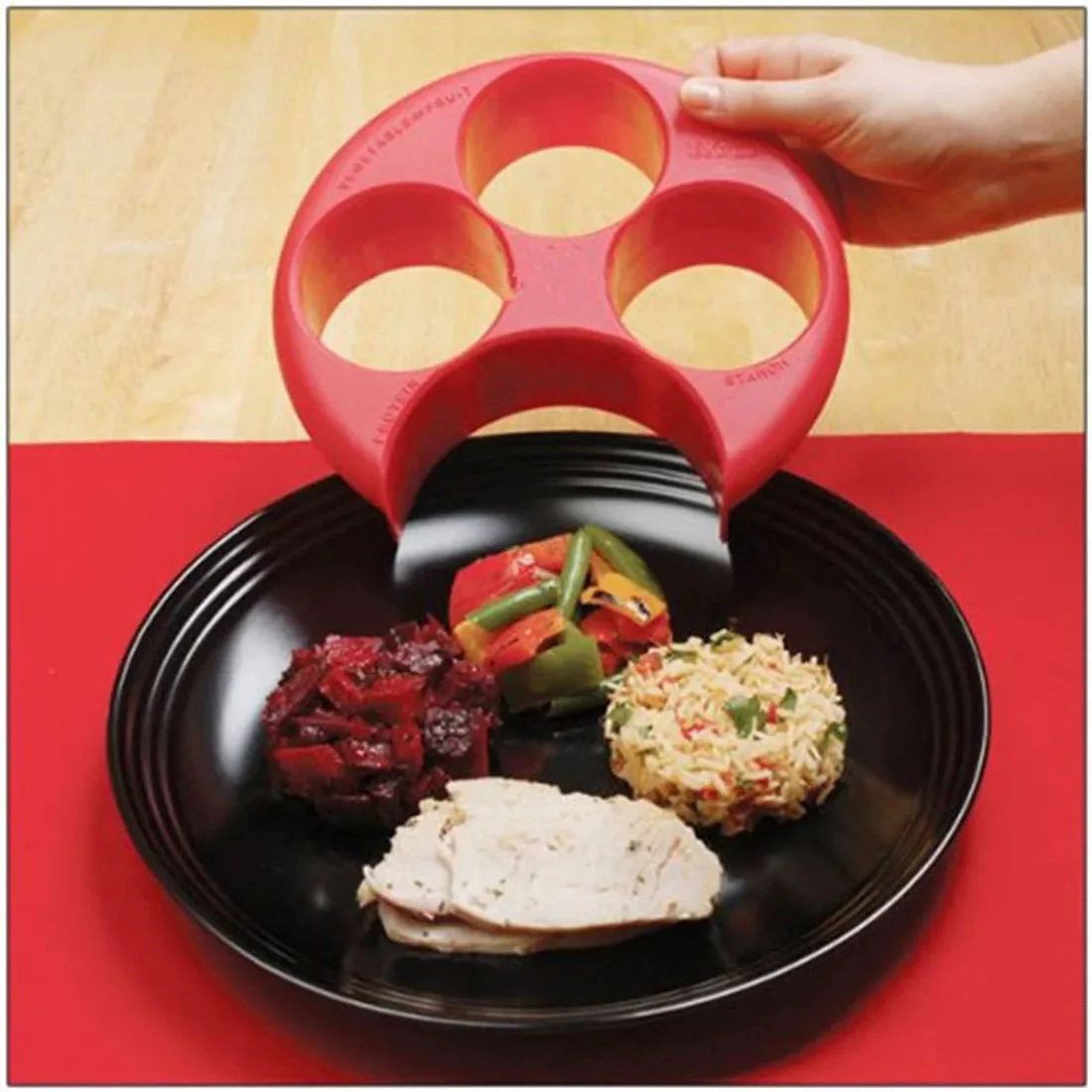 Kids Food Four-Section Portion-Control Serving Tray - Image 2