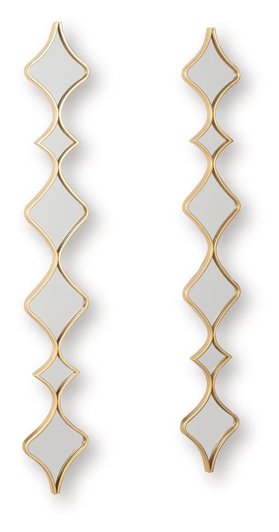 Harriswood - Accent Mirror Set (Set of 2) - Gold Finish - Image 3