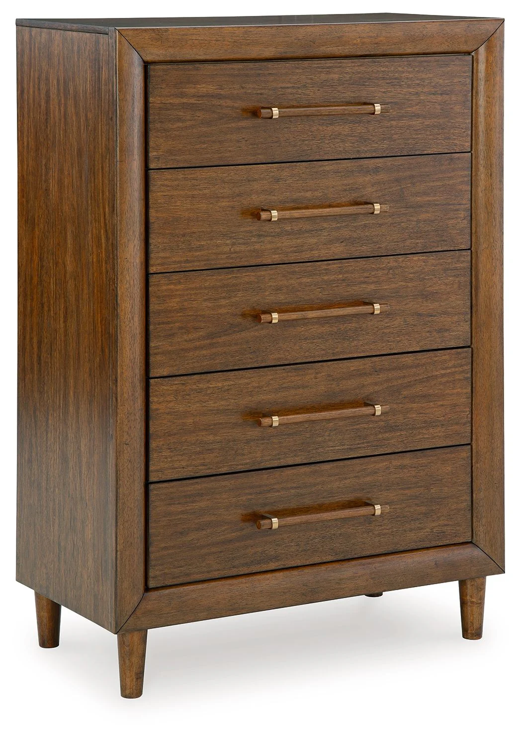 Lyncott - Five Drawer Chest - Brown - Image 1